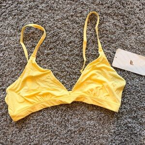 Fabletics- Naked Feel Triangle Bralette- Yellow